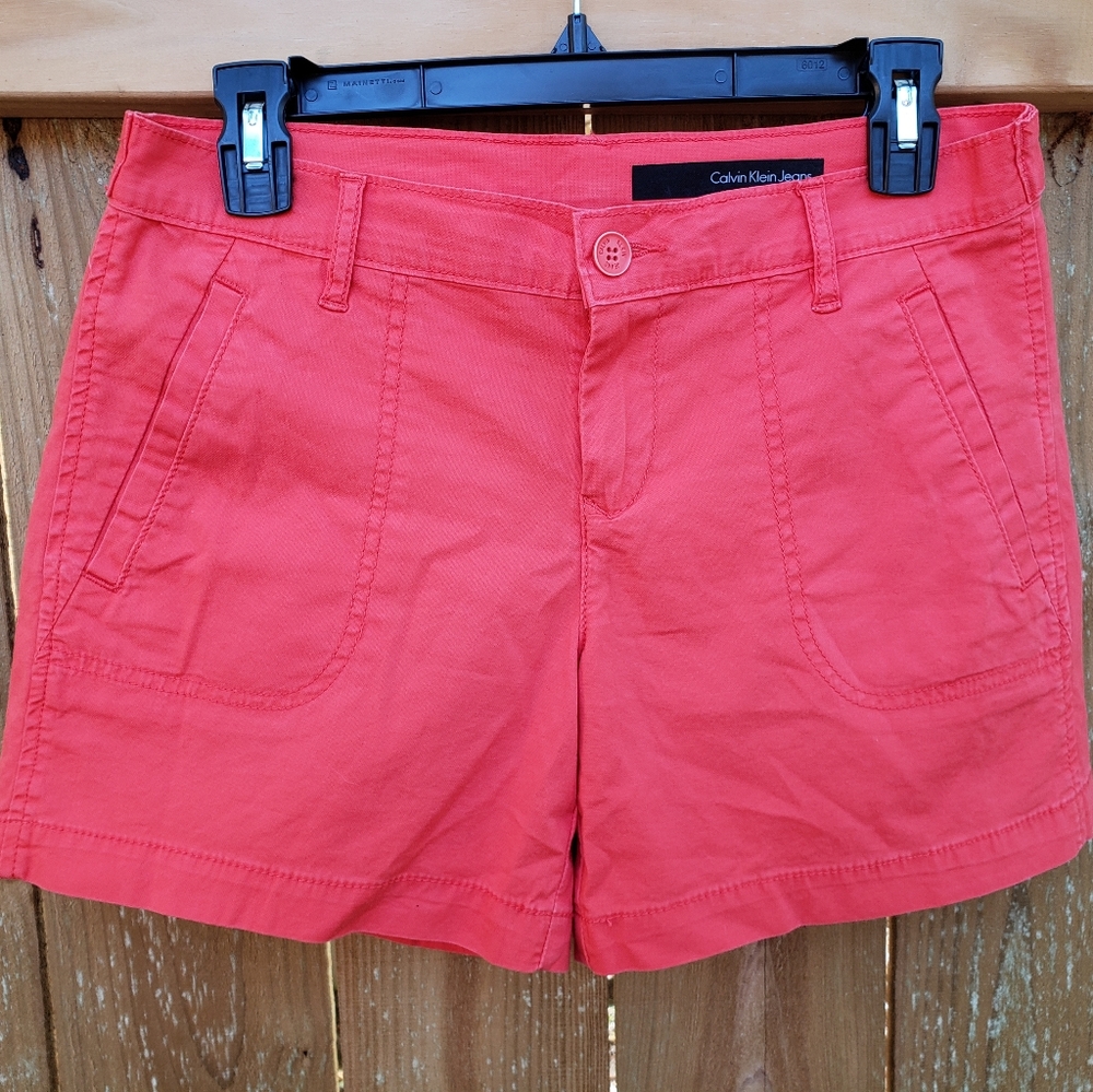 NWOT CK Calvin Klein Jean Womens Orange Short